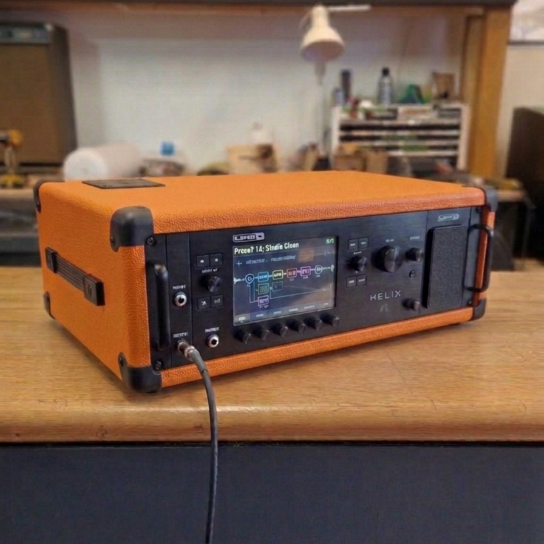Line 6 Helix Rack_Unit_Case_Headshell_Orange Tolex