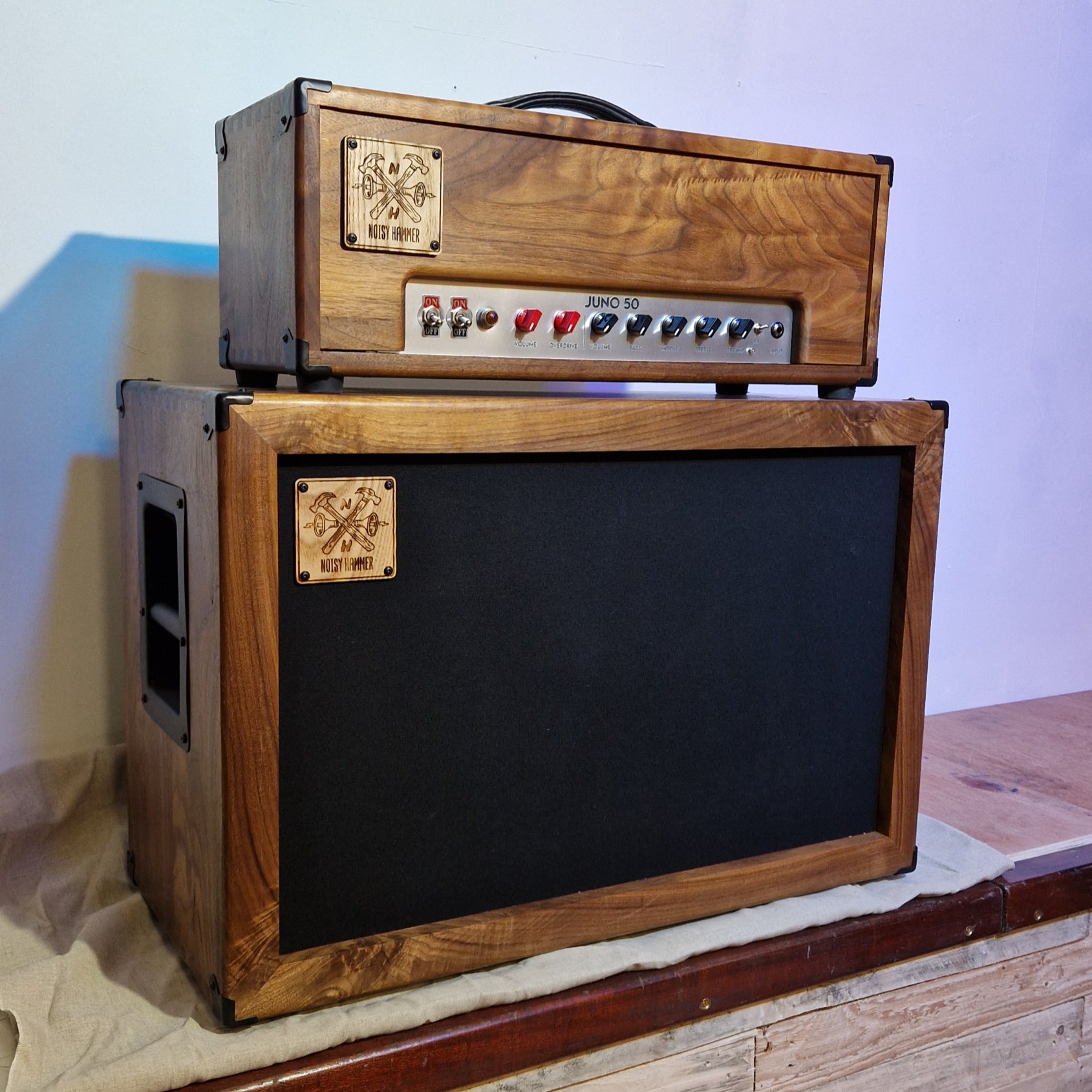 Noisy Hammer Juno 50w Guitar Amplifier + 2x12" cab image 2