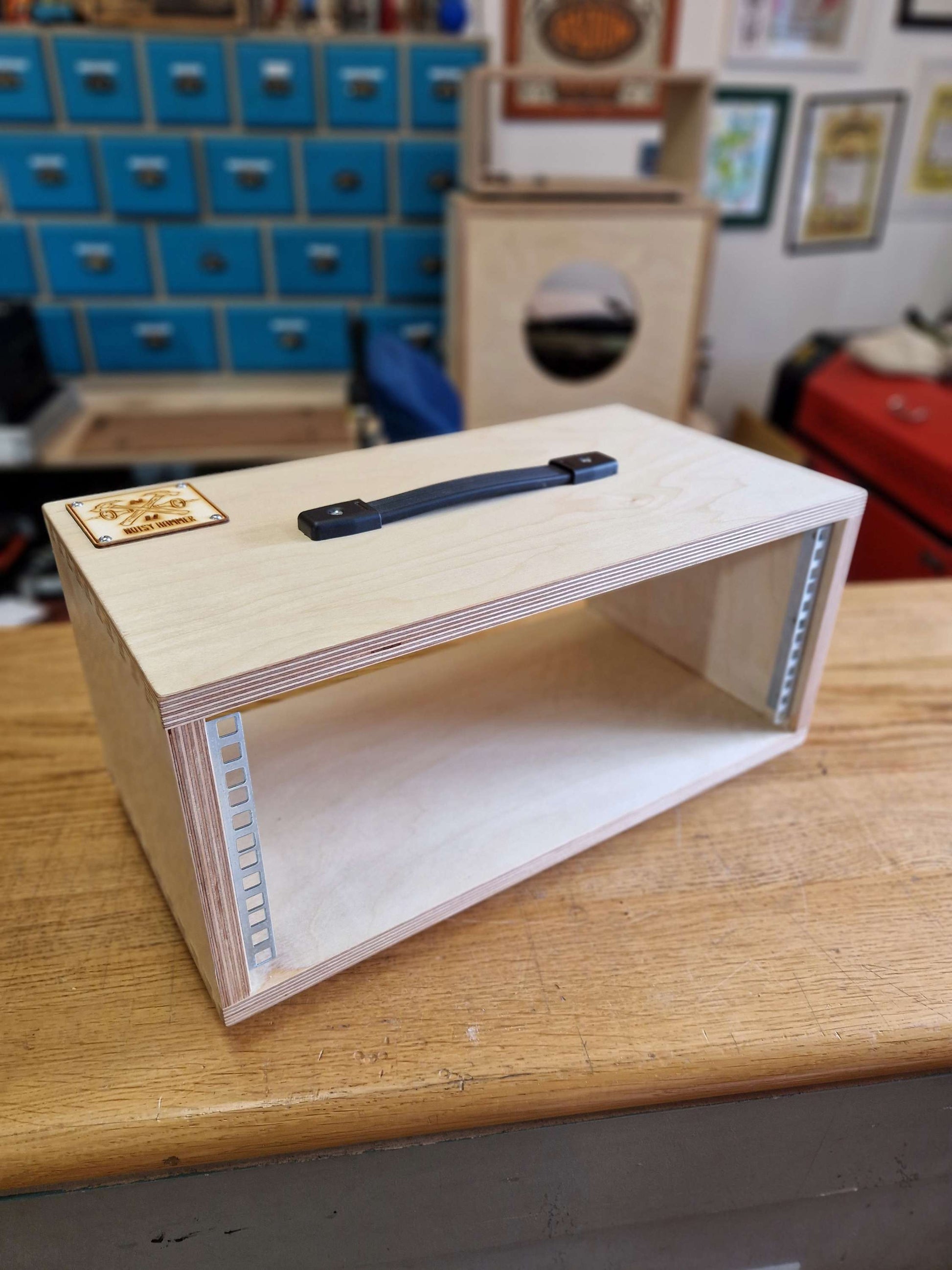 4U Birch Ply Rack Unit Enclosure Headshell