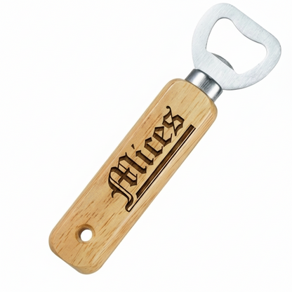 Custom Wooden Bottle Opener - Laser Engraved Set Of 24