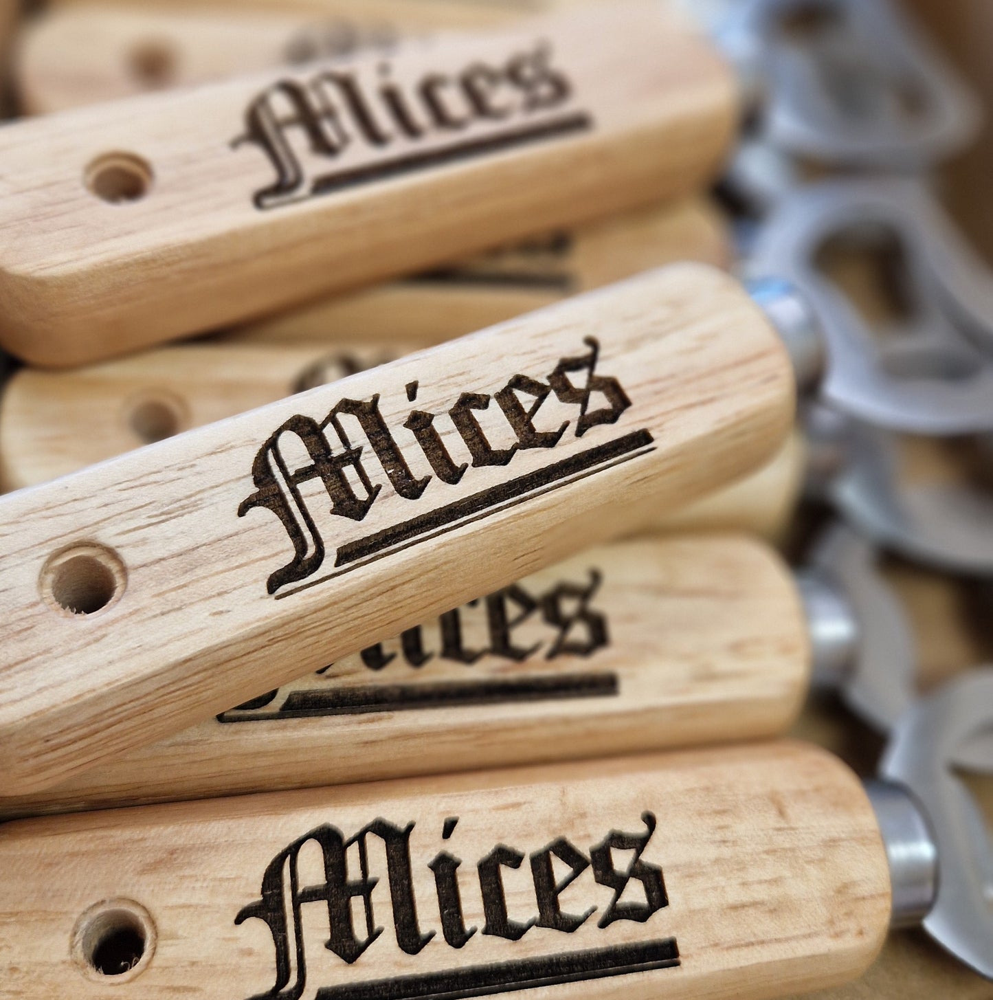 Custom Wooden Bottle Opener - Laser Engraved Set Of 24
